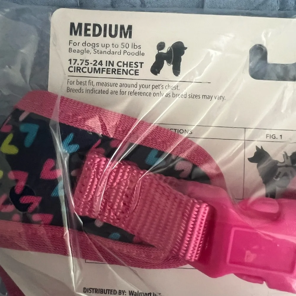 Vibrant Life Heart Pattern Dog Harness